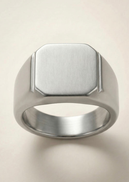 Silver signet ring