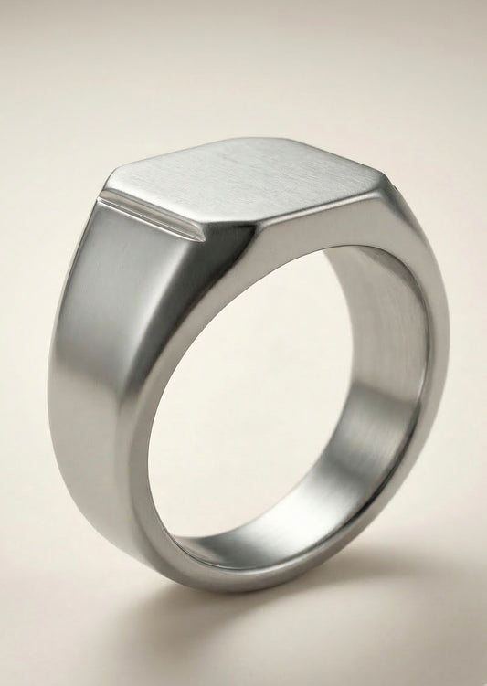 Silver signet ring